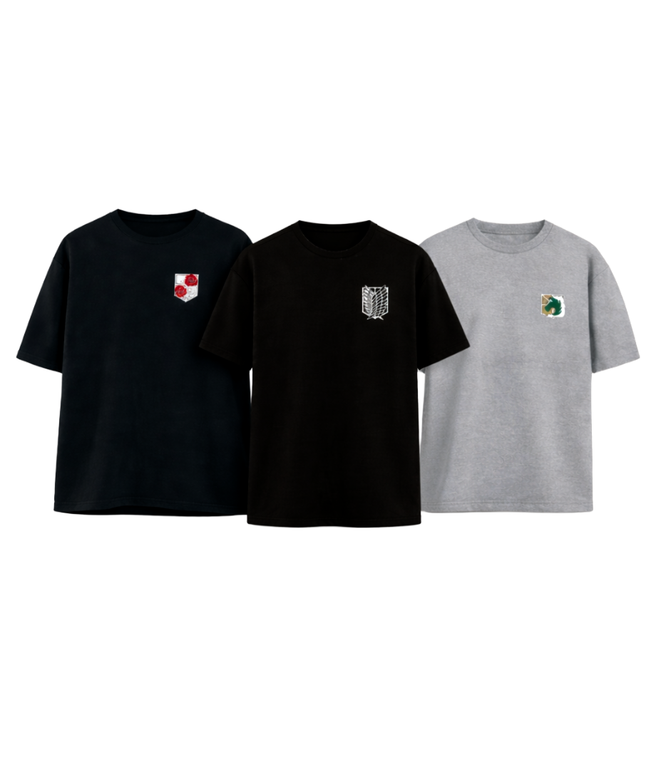 AOT T-shirt COMBO I 3 in 1 Combo I UNISEX I Nerdcart